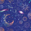 Benartex Celestial Skies Universe Royal Fabric