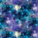 Benartex Celestial Skies Light Show Sky Blue Purple Fabric
