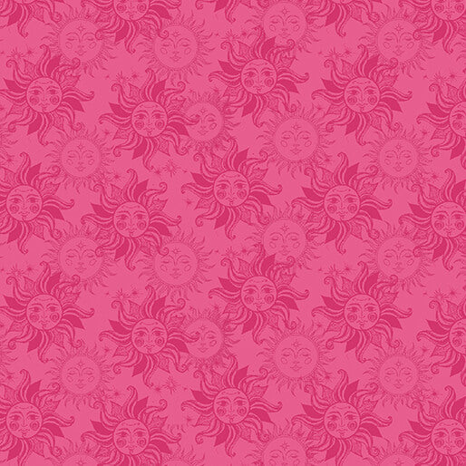 Benartex Celestial Skies Sun Tonal Coral Fabric