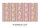 Benartex Beloved Apple Blossom Stripe Washed Rose Fabric