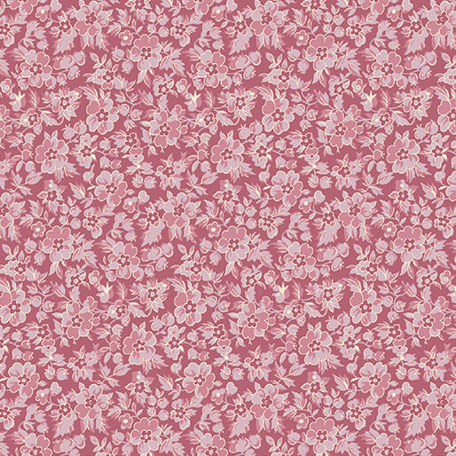 Benartex Beloved Mood Calico Dark Rose Fabric