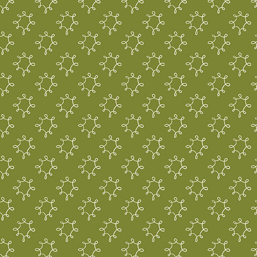 Benartex Wishflower Dandy Dark Lime Fabric