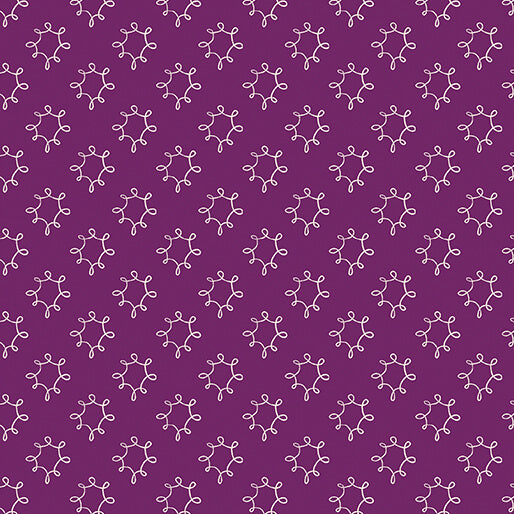 Benartex Wishflower Dandy Dark Purple Fabric