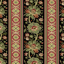 Benartex Christmas At Home Kenna Stripe Black Fabric