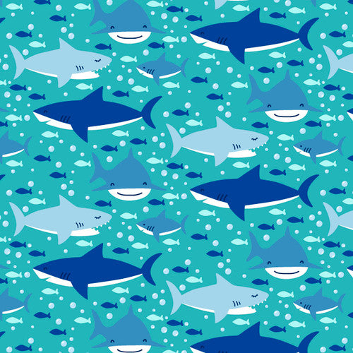 A.E. Nathan Co. Comfy Flannel Sharks Fabric