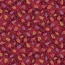 Benartex Autumn Breeze Swirling Leaves Red Fabric