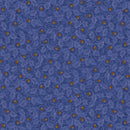 Benartex Autumn Breeze Acorn Twirl Blue Fabric