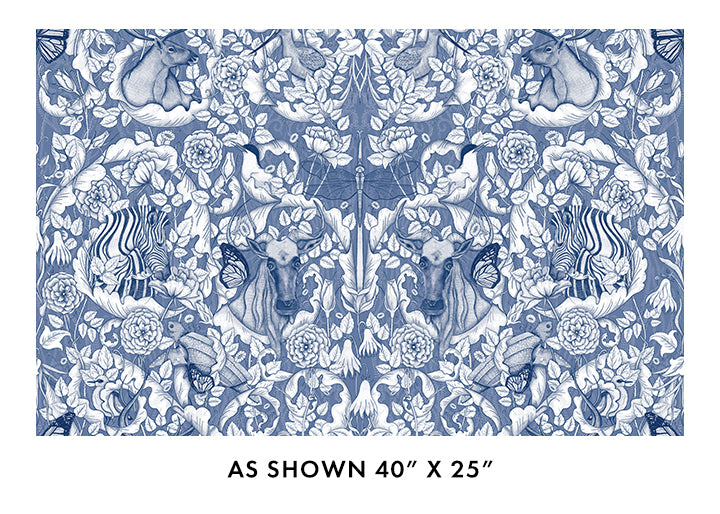 Benartex Mythic Forest Blue Wide Back Fabric