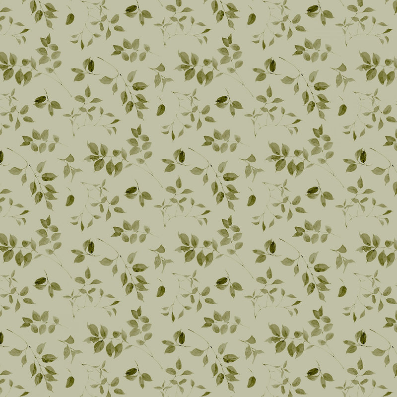 Wilmington Prints Blessed By Nature Leaf Toss Green Fabric