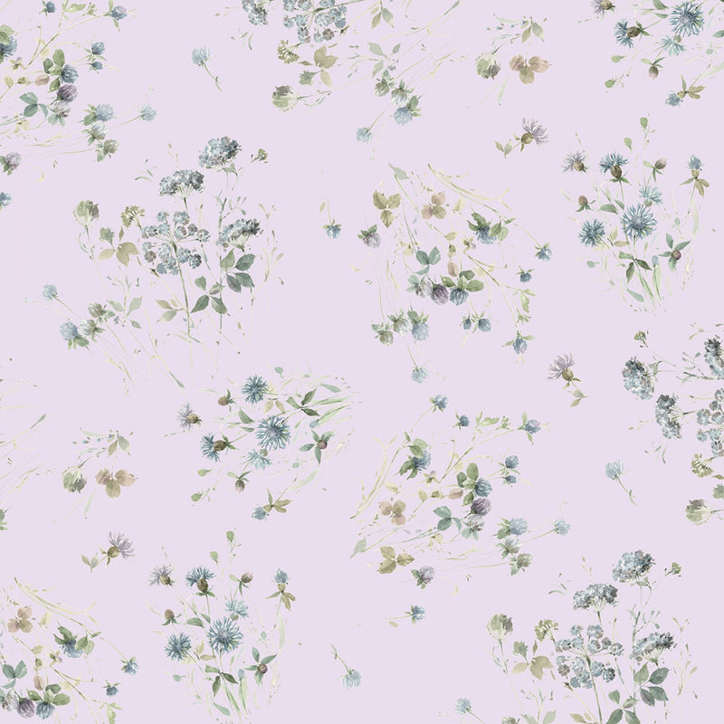 Wilmington Prints Au Naturel Purple Large Floral Fabric