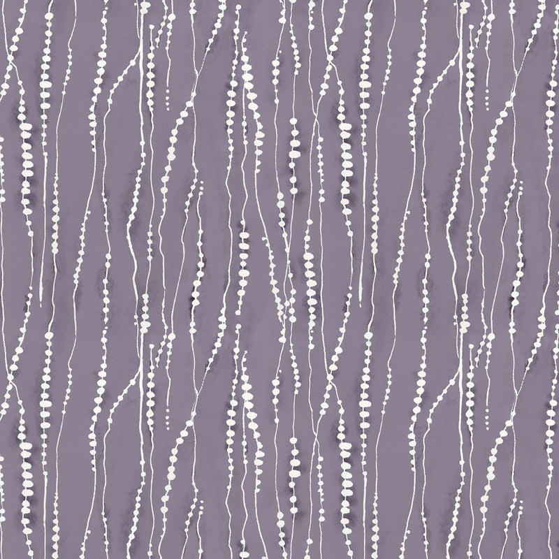 Wilmington Prints Au Naturel Purple Dotted Stripe Fabric