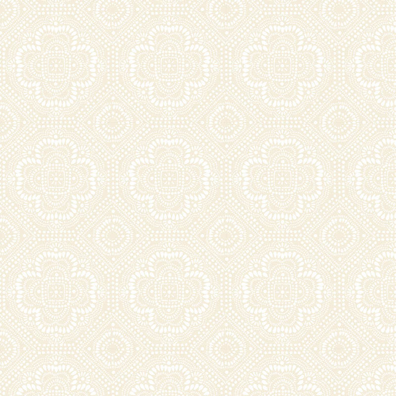 Wilmington Prints Season's Study Grid Tonal Cream Fabric