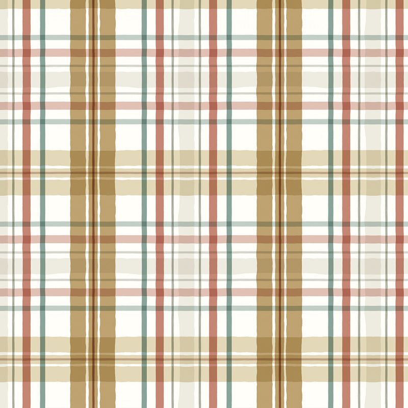 Wilmington Prints Season's Study Plaid Brown Fabric