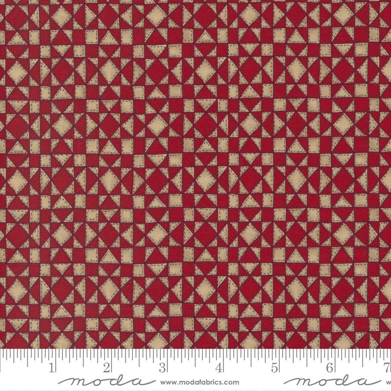 Moda My Country Barn Star Red Tan ONLINE PURCHASE ONLY