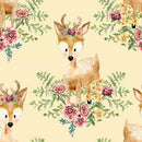 3 Wishes Forest Friends Deer Yellow Fabric ONLINE PURCHASE ONLY