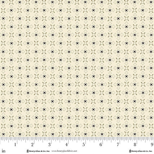 Henry Glass Buttercream And Brickle Bits Hugs And Kisses Cream Fabric