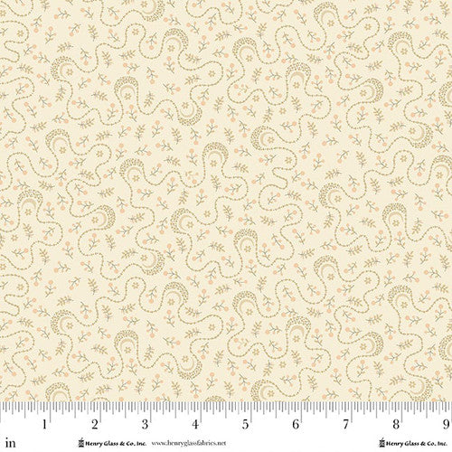 Henry Glass Buttercream And Brickle Bits Penny Blossoms Cream Fabric