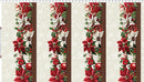 In The Beginning Winter Enchantment Cream Floral Border Fabric