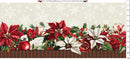 In The Beginning Winter Enchantment Cream Floral Border Fabric