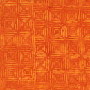 Windham Fabrics Fawn Line Squares Orange Batik Fabric