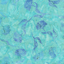 Anthology Haley Mums Aqua Batik Fabric