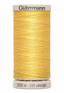 Gutermann Hand Quilting 200M/220YD Cotton Thread 758 Yellow