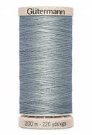 Gutermann Hand Quilting 200M/220YD Cotton Thread 6506 Medium Grey