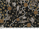 M&S Textiles Kangaroo Dreaming 2 Tan Fabric