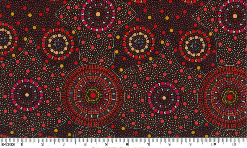 M&S Textiles Waterhole And Riverbend Flame Orange Fabric