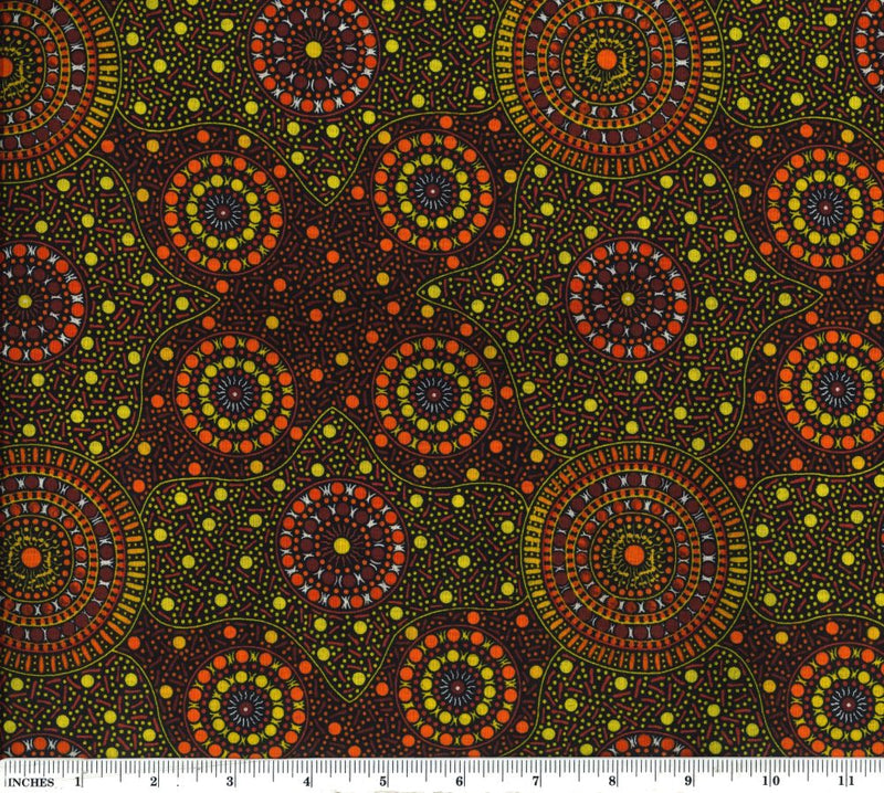 M&S Textiles Waterhole And Riverbend Yellow Fabric