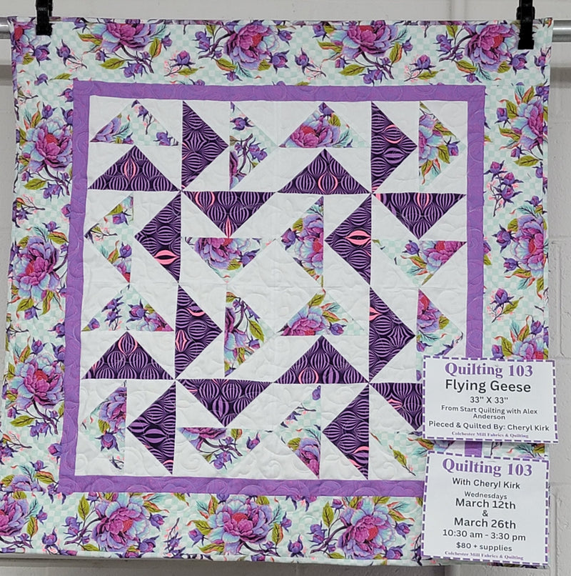 Beginning Quilting 103 Class ~ Flying Geese March 12, 2025