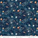 Henry Glass Milky Way Glow Collection Navy Fabric