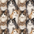 Camelot Fabrics Longhaired Cats Fabric