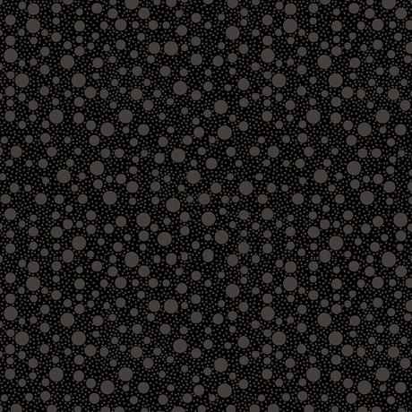 QT Fabrics Quilting Illusions Dots Black Fabric