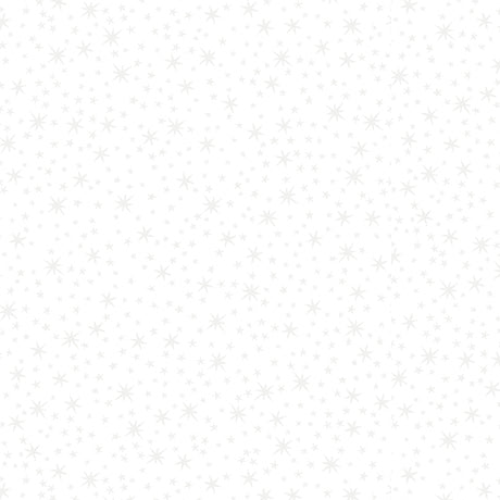 QT Fabrics Quilting Illusions Stars White On White Fabric