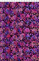 In The Beginning Fabrics Halcyon II Blooms Magenta Fabric