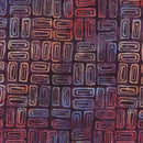 Island Batik Salsa Rectangles Purple Boysenberry Batik Fabric