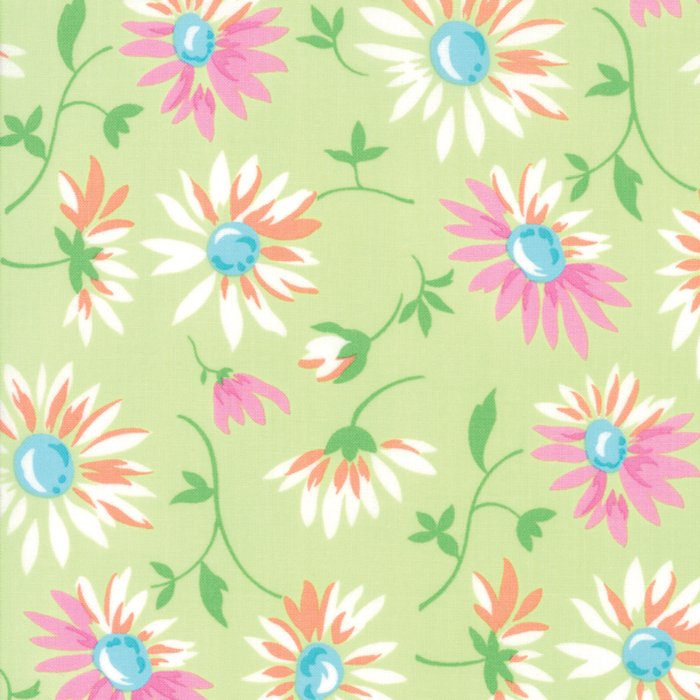 Moda Good Day Daisies Green ONLINE PURCHASE ONLY