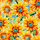 3 Wishes Hummingbird Bouquet Sunflower Jewels Fabric