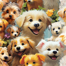 3 Wishes Fur-Ever Friends Playful Pups Fabric