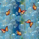 3 Wishes Fur-Ever Friends Butterflies And Bubbles Fabric