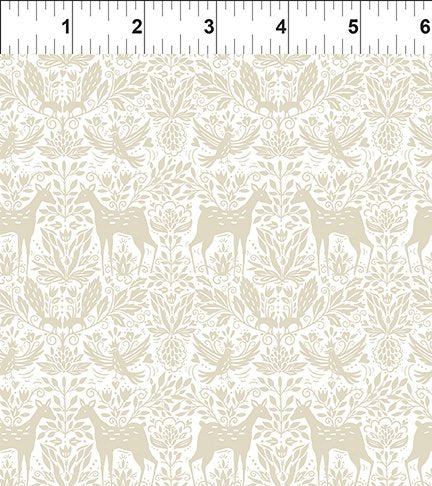 In The Beginning Fabrics Whimsy Wildlife Beige Fabric