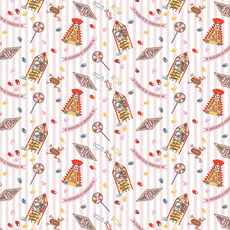 Camelot Fabrics Harry Potter Sweets And Treats Pink Fabric
