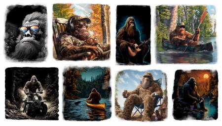 3 Wishes Legendary Loner Gone Squatchin' Fabric