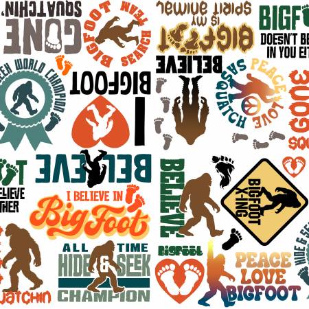 3 Wishes Legendary Loner I Believe In Bigfoot White Fabric
