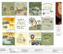 3 Wishes Wild Safari Cloth Book Panel