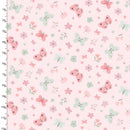 3 Wishes Sweet Woodland Fluttering Petal Parade Pink Fabric