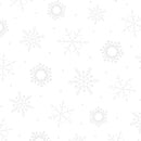 QT Fabrics Quilting Illusions Snow Flake White On White Fabric