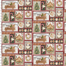 3 Wishes Very Merry Gingerbread Patch Fabric