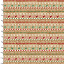 3 Wishes Very Merry Gingerbread Iced Candy Stripe Tan Fabric